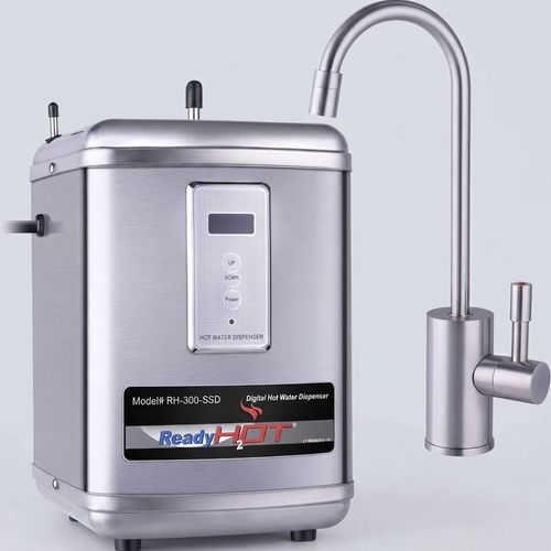 Ready Hot Digital Display System — Brushed Nickel Single Lever Faucet