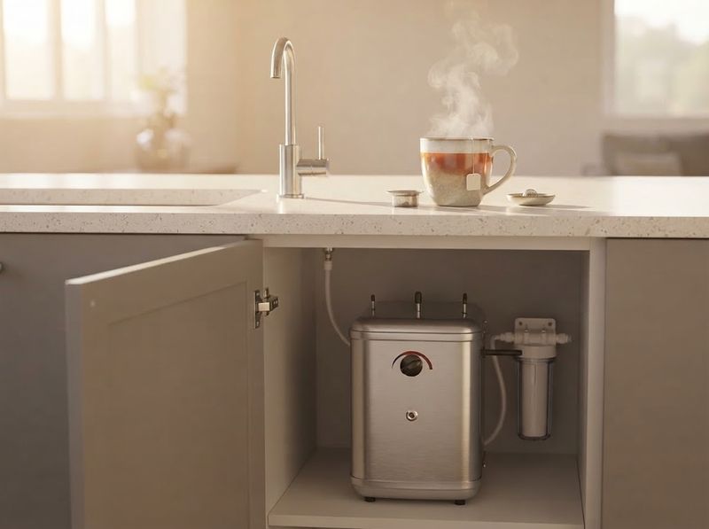 Ready Hot stainless steel hot water tank, manual dial tank-only unit